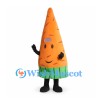 Carrot Mascot Costume in Orange with Green Cuff