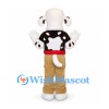 Dog Mascot Costume with White Chef Hat and Red Scarf