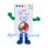 Washing Machine Mascot Costume with Colorful Controls