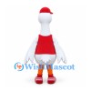 Goose Mascot Costume with Red Cap and Tank Top
