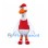 Goose Mascot Costume with Red Cap and Tank Top