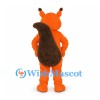 Squirrel Mascot Costume in Orange with Large Brown Tail