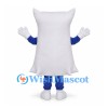 Pillow Mascot Costume in White with Blue Legs