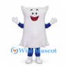 Pillow Mascot Costume in White with Blue Legs