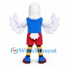 Eagle Mascot Costume with Blue Shirt and Red Shorts