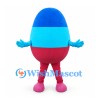 Egg Mascot Costume in Blue, Turquoise and Pink
