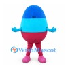 Egg Mascot Costume in Blue, Turquoise and Pink