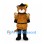 Cat Mascot Costume with Black Cape and Feathered Hat
