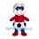 Penguin Mascot Costume with Red Shirt and Soccer Ball Body