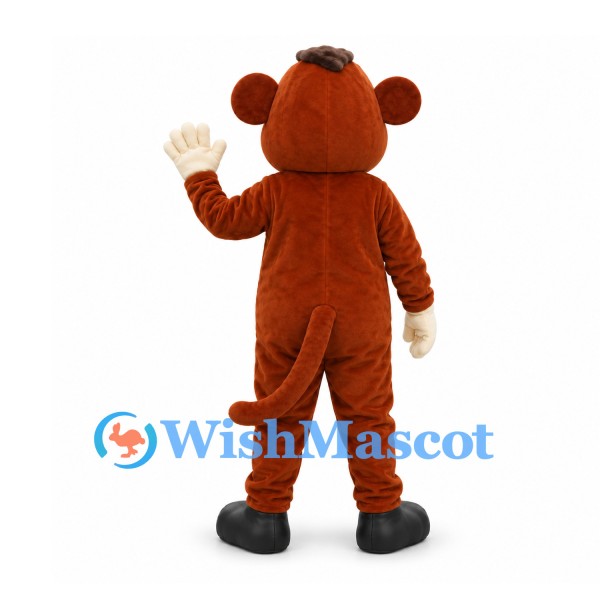 Monkey Mascot Costume in Brown with Cream Belly