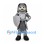 Knight Mascot Costume with Gray Armor and Shield