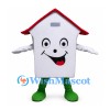 House Mascot Costume in White with Red Roof