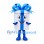 Gift Box Mascot Costume in White with Blue Ribbon