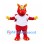 Dragon Mascot Costume in Red with White T-Shirt