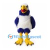 Eagle Mascot Costume in Navy and White with Yellow Feet