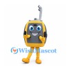 Cable Car Mascot Costume in Yellow with Gray Hanger