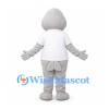 Walrus Mascot Costume in Gray with White T-Shirt