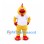 Rooster Mascot Costume in Yellow with White T-Shirt