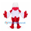 Eagle Mascot Costume in Red and White with Spread Wings