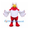 Eagle Mascot Costume in Red and White with Spread Wings