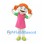 Girl Mascot Costume with Orange Pigtails and Pink Dress