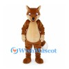 Fox Mascot Costume in Brown with Cream Belly and White-Tipped Tail