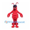 Lobster Mascot Costume in Red with Black Cap