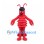 Lobster Mascot Costume in Red with Black Cap