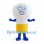 Light Bulb Mascot Costume with Yellow Base and Blue Feet