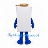 Stove Mascot Costume in White with Frying Pan