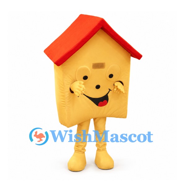 House Mascot Costume in Yellow with Red Roof