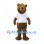 Bear Mascot Costume in Brown with White T-Shirt