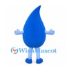 Water Drop Mascot Costume in Blue with Light Blue Hands
