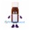 Bottle Mascot Costume in Brown with White Cap and Label