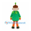 Acorn Mascot Costume with Green Jacket and Leaf Collar