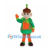 Acorn Mascot Costume with Green Jacket and Leaf Collar