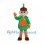 Acorn Mascot Costume with Green Jacket and Leaf Collar