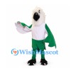 Eagle Mascot Costume with White T-Shirt and Green Wings