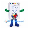 Washing Machine Mascot Costume with Blue Feet and Green Hands
