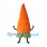 Carrot Mascot Costume in Orange with Green Leaf Cuff