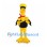 Bird Mascot Costume in Yellow with Black Outfit and Red Scarf