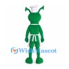 Ant Mascot Costume in Green with White Chef Hat and Apron