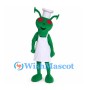 Ant Mascot Costume in Green with White Chef Hat and Apron