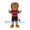 Lion Mascot Costume with Red and Black Striped Shirt