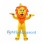 Lion Mascot Costume in Yellow with Orange Mane and Crown