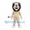 Lion Mascot Costume in Cream with Dark Brown Mane