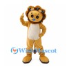 Lion Mascot Costume with Blue Nose and Ribboned Mane