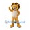 Lion Mascot Costume with Blue Nose and Ribboned Mane