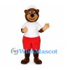Bear Mascot Costume with White T-Shirt and Red Shorts