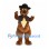Bear Mascot Costume with Black Hat and Gray Vest